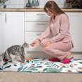 thumbnail image 3 of Pioneer Flower Floral Print Pattern Kitchen Rugs Sets Of 2,Anti Fatigue Kitchen Mat Rugs Non Slip Washable,Decorative Kitchen Floor Mats for Kitchen,Sink,Laundry,17"x30"+17"x47", 3 of 7