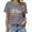 1-Gray, variant on UNISHE Women's Navy Blue Song Lyrics Graphic Short Sleeve T-Shirt Oversized Fit Top