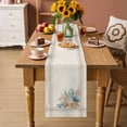 thumbnail image 2 of Summer Coastal Table Runner 36 Inches, Nautical Beach Marine Life Beige Striped Bed Runner Dresser Scarves Tabletop for Indoor Outdoor Parties/Ceremony/Banquet, 13"x 36", 2 of 8