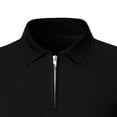 thumbnail image 6 of Yaoyar Men's Casual Solid Shirts Zipper Lapel Short Sleeve Tops Classic Golf Tees Basic Golf Shirt Cotton Top, 6 of 6