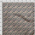 thumbnail image 3 of oneOone Organic Cotton Poplin Twill Fabric Square & Triangle Geometric Printed Fabric 1 Yard 42 Inch Wide, 3 of 4