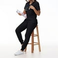 thumbnail image 4 of Women's Scrubs Quick Drying Ultra Soft Pocket short Top and Pants Womens Scrub Sets Black M, 4 of 4