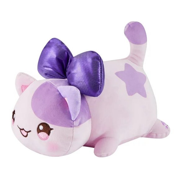 Aphmau Plush Cat Plush Doll Bow Cat Soft Toys Children's Gift Sleep With Children Toys Gifts For Xmas/New Years/Thanksgiving/Birthday/Children's Day 9.85 inch