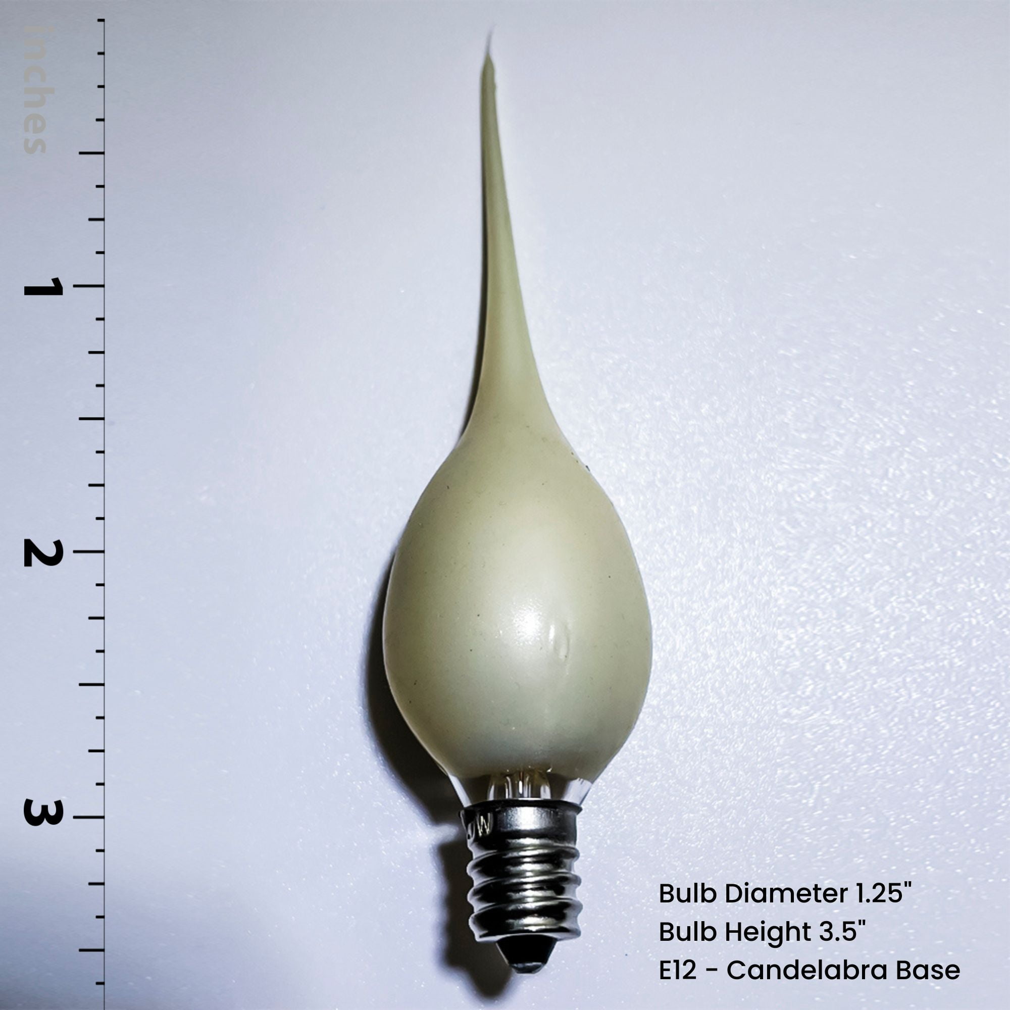 Royal Designs, Inc. Transparent Silicon Dipped Filament LED Bulb, 1-Watt C7 E12 120V 2500K, Pearl, Pack of 10