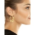 thumbnail image 3 of Madden NYC Women's Gold-Tone Flower Hoop Earrings, 3 of 4