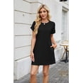 thumbnail image 6 of Summer Dresses for Women 2025 Eyelet Casual Loose Short Sleeve Sundresses with Pockets, 6 of 8