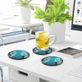 thumbnail image 7 of GZHJMY Ghost Round Coaster, 4 Pcs Heat Resistant Absorbent Drink Coaster for Kitchen Bar Cafe Decor, 7 of 7