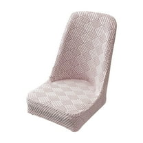 Kraoden Elastic Dining Chair Cover, Half Round Flock Fabric Cushion for Curved Chairs, Universal Furniture Protector with 360° Coverage, Machine Washable, Durable and Secure Fit