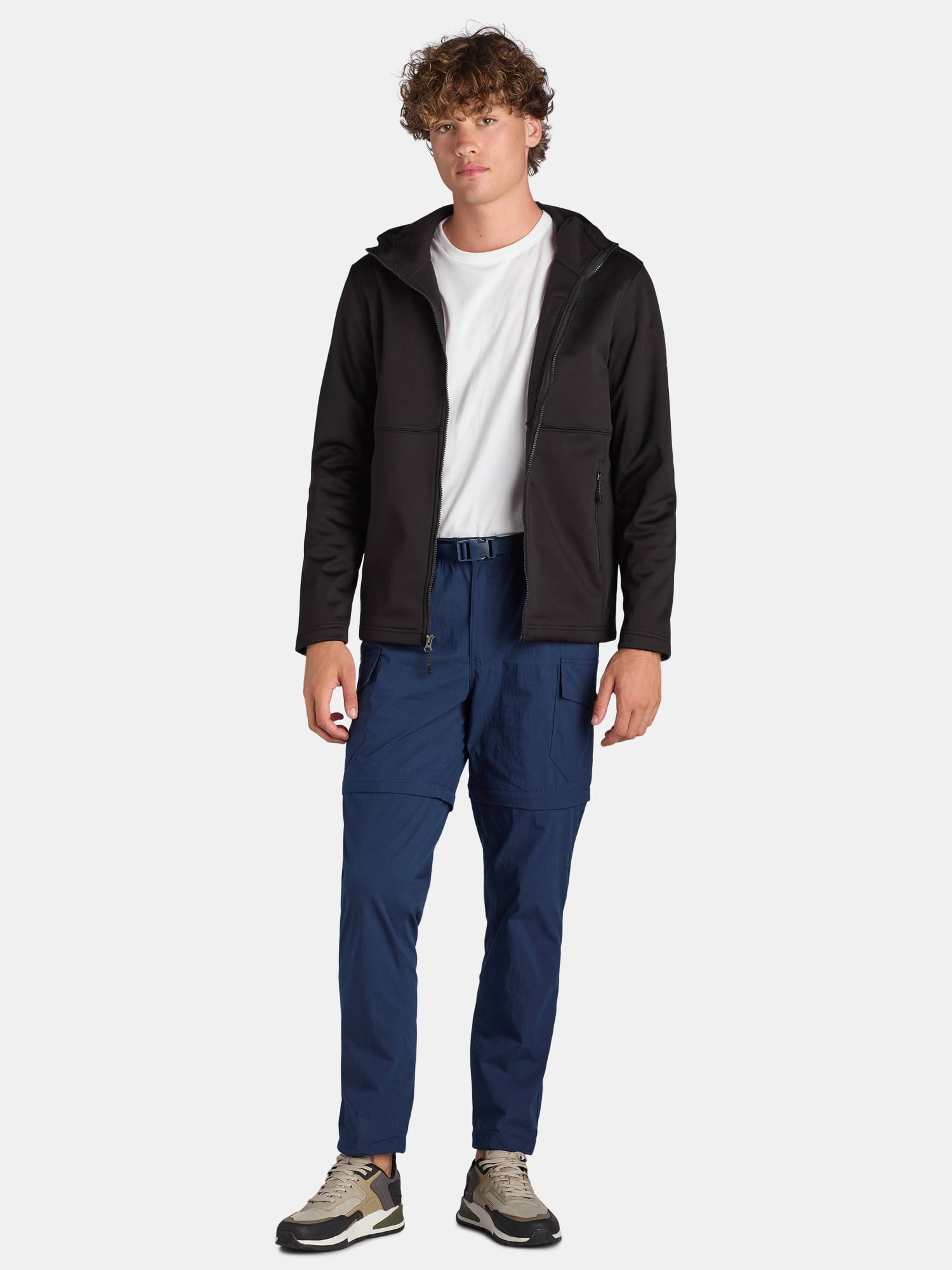 Ozark Trail Men's and Big Men's Zip Off Convertible Cargo Pants, Sizes 30-46