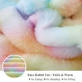 thumbnail image 5 of XeGe Fluffy Faux Rabbit Fur Body Pillow Cover, Luxury Plush Fuzzy Striped 20x54 Tie Dye Body Pillowcase Bedroom, Shaggy Furry Zippered Bedroom Long Pillow Case Pregnant Women Side Sleeper, Rainbow, 5 of 6