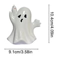 thumbnail image 3 of Cififendec Halloween Cute Ghost Figurine, 4"×3.58",Resin White Ghost Statues Holding Pumpkin Boo Sign for Aesthetic Desk Ornament Accents, 3 of 6