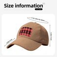 thumbnail image 2 of Baseball Cap Bent Eaves Design 6 Piece Cap Body Breathable Not Hot Plastic Cap Drag For Daily Travel Vacation Coral Buffalo Plaid Check Tartan Scotland_2 Khaki, 2 of 8