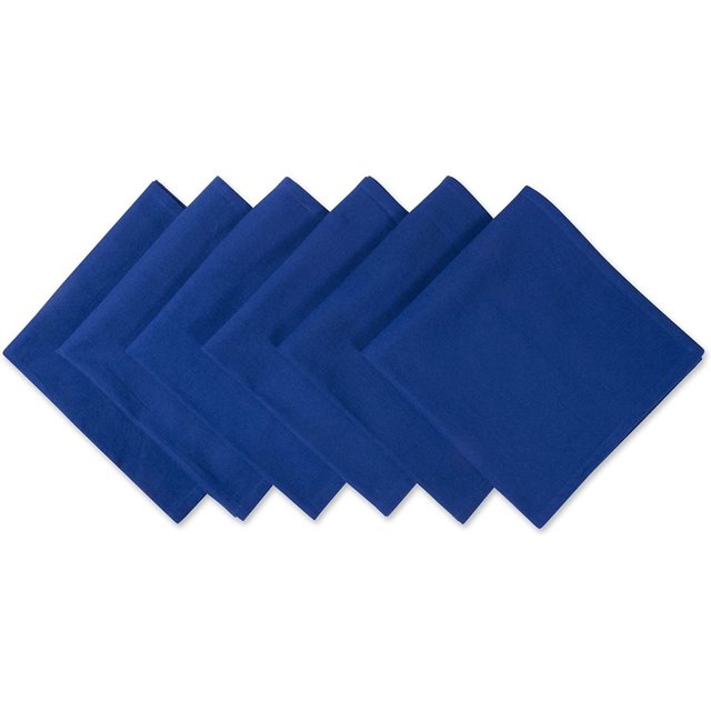 DII Solid Napkin Set Collection, 20x20, Nautical Blue, 6 Piece