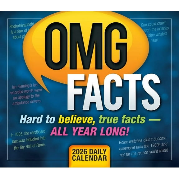 2026 Omg Facts: Hard to Believe, True Facts -- All Year Long! Boxed/Daily Calendar, (Paperback)