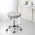 thumbnail image 4 of Uemuo Black White Music Pattern Round Bar Stool Seat Covers Washable Stool Cushion Slipcover Elastic Bar Chair Covers-13 inch, 4 of 7