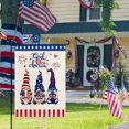 thumbnail image 6 of Patriotic God Bless America Garden Flags for Outside, 4th of July Gnomes American Flag, Double Sided Independence Day Summer Welcome Garden Flag 12.5x18 for Yard Lawn Farmhouse Decor, 6 of 6