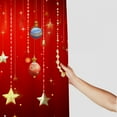 thumbnail image 3 of Fenyluxe Ornaments Stars Garland Pretty Bathroom Shower Curtain Set with Hooks, Christmas Decor 100% Polyester Fiber Shower Curtain for Bathroom, Various Sizes 60x72, 3 of 7