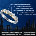 thumbnail image 2 of Gem Stone King 10K Two Tone Gold White Topaz Wedding-Bands Ring for Women | 1.08 Cttw | Round 3.5MM | Gemstone November Birthstone | Size 5, 2 of 6