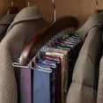thumbnail image 5 of Unique Bargains 2Pcs Wood Tank Top Hangers For Closet Organizer Walnut 24 Hooks, 5 of 5