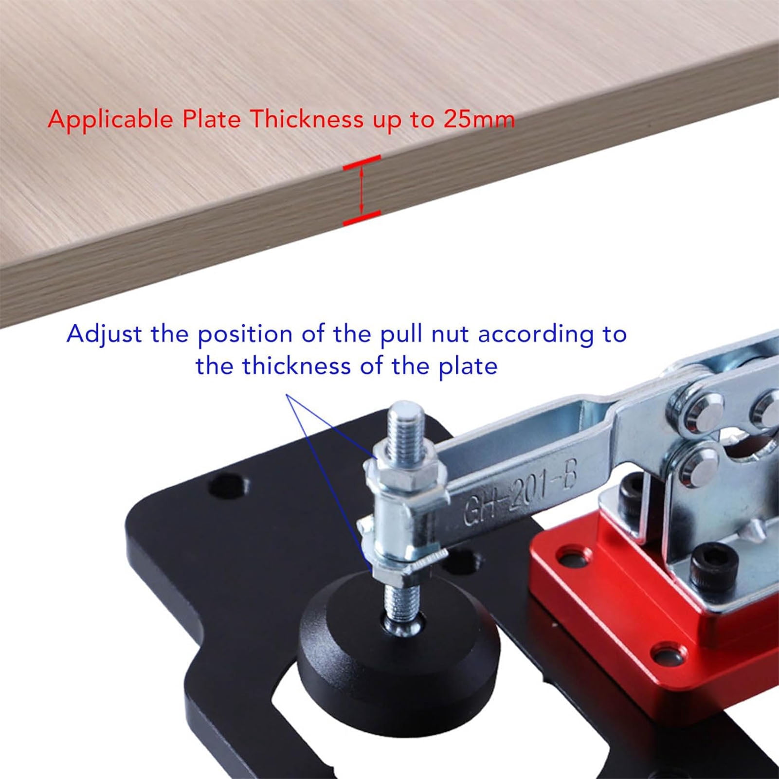 Riousery 35mm Concealed Hinge Drilling Jig Hole Guide, Aluminum Alloy Cabinet Jig Tool for Door Installation, Silver (1.38 inches / 35 mm)