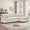 Beige, variant on Korser Modular Sectional Cloud Couch with Movable Ottoman,3-Seat Modern Sofa with Pillows,Deep Seat L-Shaped Couch for Living Room,Bedroom,Assembly Required,Khaki