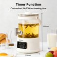 thumbnail image 2 of Kawu Electric Kettle, 2.5L Health Pot with Temperature Control, 7-in-1 Multi-function Glass Electric Kettle, Built-In Timer, Keep Warm, Touch Control, 2 of 9