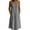 Gray, variant on Women's Cotton Linen Sleeveless Maxi Dresses Casual Button Down V Neck Loose Fit Summer Dresses with Pockets