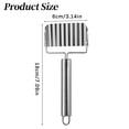 thumbnail image 1 of Stainless Metal Potato Slicer Crinkle Cutter Kitchen Gadget for French Fries and Vegetable Cutting Vegetable Slicer Tool,Food Chopper,Vegetable Cutter,Kitchen Slicer,Manual Slicer,Stainless Steel Cut, 1 of 5