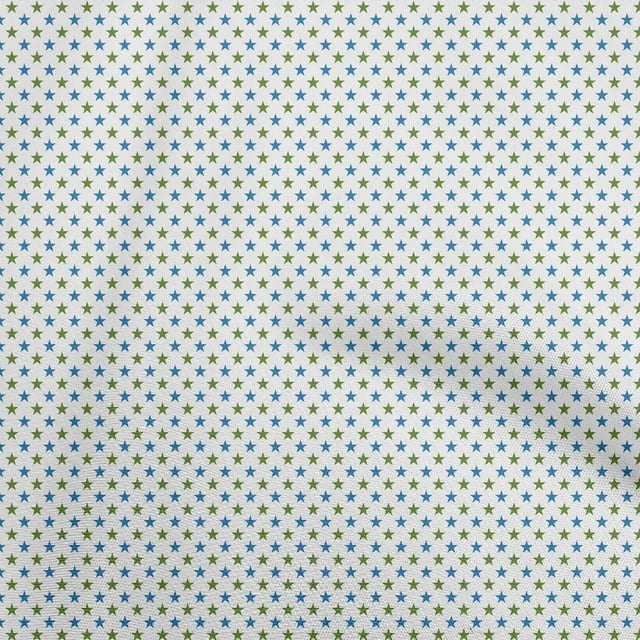 oneOone Cotton Poplin Blue Fabric Stars Craft Projects Decor Fabric Printed By The Yard 42 Inch Wide