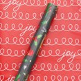 thumbnail image 4 of Papier d'emballage de Noël réversible en feuille rouge et or Holiday Time, 3 rouleaux, 50 pi², 4 of 9