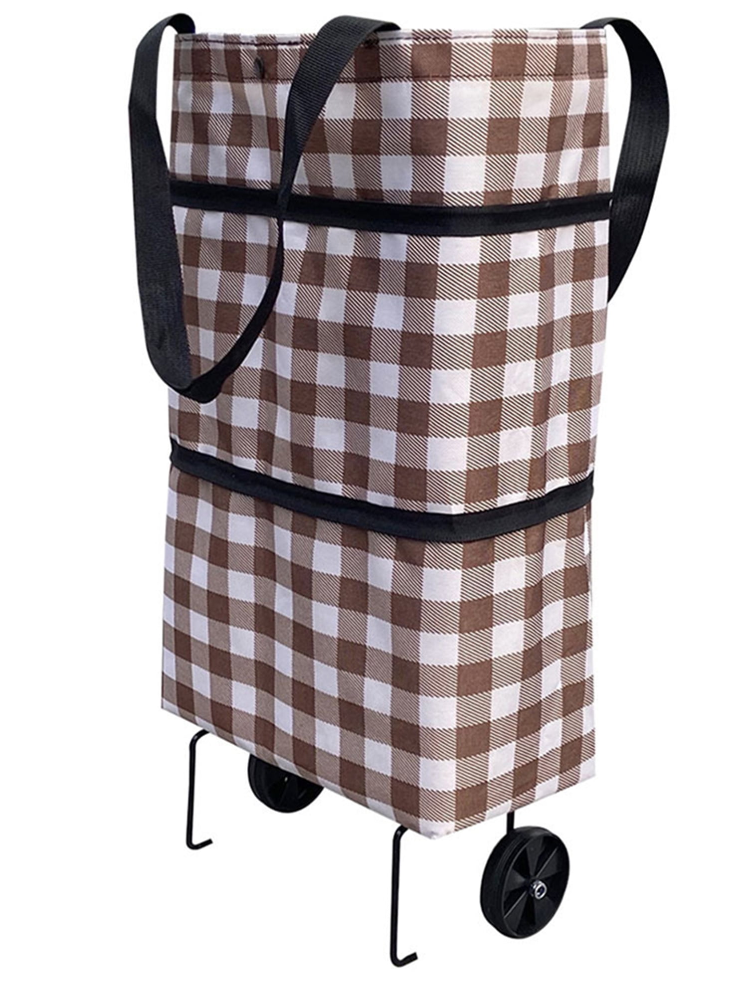 Sanviglor Grocery Cart Folding Trolley Bags With Wheels Portable