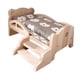 thumbnail image 2 of 1:12 Muñeca de madera Mini cama Juguete de simulación Juguete educativo de dibujos animados Juguete de desarrollo Juego de cama de oso, 2 of 9