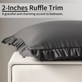 thumbnail image 2 of Lorviah Ruffled Body Pillowcase, Ultra Soft & Breathable 20"x54" Ruffled Body Pillow Cover with Envelope Closure, Dark Grey, 2 of 5