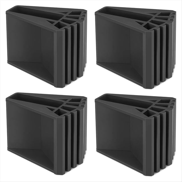 Paquete de 4 Pies de Escalera de Goma, Cubierta Antideslizante para Pies de Escalera, Piezas de Repuesto para Escaleras Telescópicas