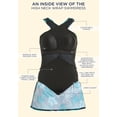 thumbnail image 4 of Swimsuits For All Women's Plus Size Tummy Control One Piece High Neck Wrap Swimdress with Adjustable Straps, 4 of 4