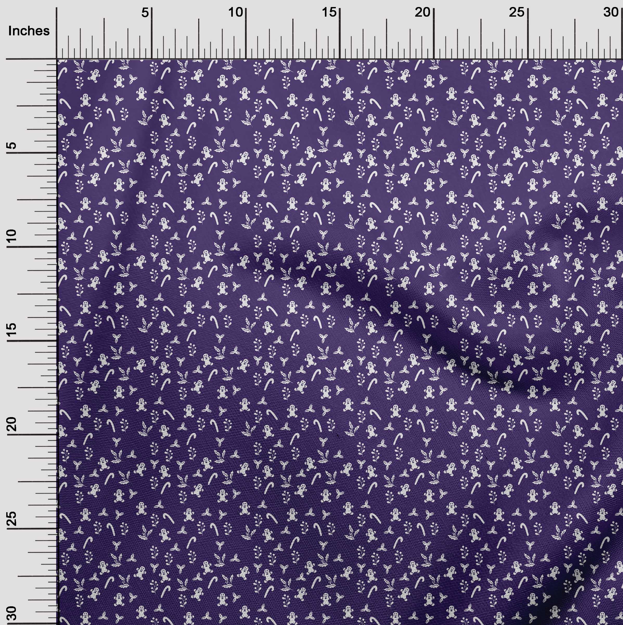 oneOone Velvet Violet Fabric Christmas Craft Projects Decor Fabric Printed By The Yard 58 Inch Wide