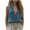 Blue, variant on AherBiu Cotton Linen Tops for Women Button down Deep V Neck Lightweight Sleeveless Business Casual Shirts Summer Tank Tops