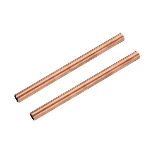 Copper Round Tube 14mm OD 1mm Wall Thickness 200mm Length Straight ...