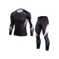 thumbnail image 2 of xiaxaixu 2Pcs Men Spring Sportswear, Multicolor Pullover Tops + Tight Pants, 2 of 9