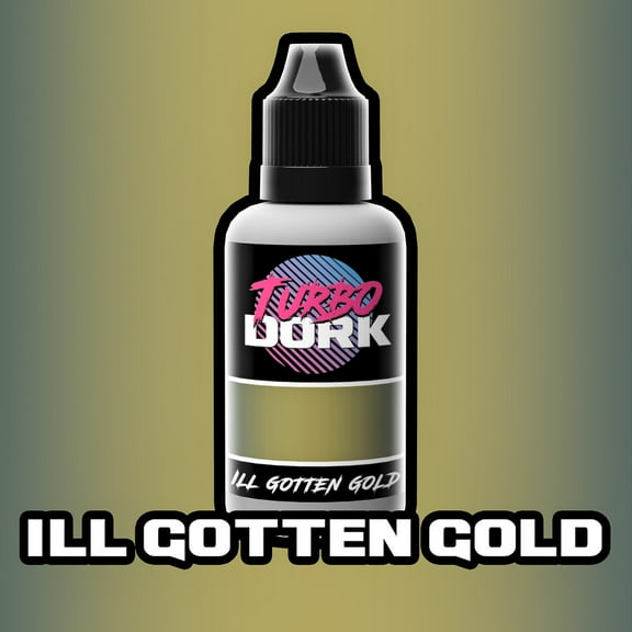 Turbo Dork Ill Gotten Gold Metallic Acrylic Paint 20ml Bottle TDK 4468