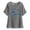 Gray, variant on DDAPJ pyju Cotton Linen Tops for Women Dressy Casual Floral Blouse Loose Comfy Round Neck Short Sleeve T Shirt Limited Time Sales Black XXL