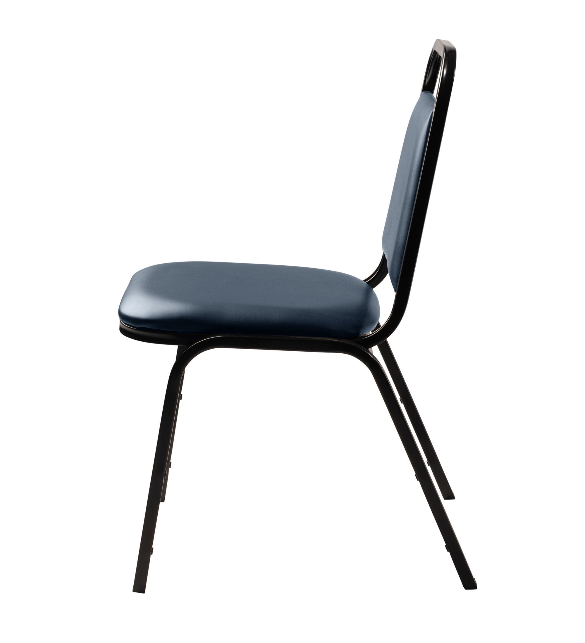 Hampden Furnishings Stella Collection  Vinyl Padded Stack Chair, Dark Blue, Pack of 2