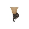 Nuvo Moulan ES - 1 Light Vanity w/ Champagne Linen Glass - (Lamp Included)