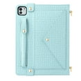 thumbnail image 2 of Handbag Case for iPad Pro 13" 2024, Flip Folio Stand Crossbody Wallet Case with S Pen Holder & Card Slots Pocket, Hand Strap & Shoulder Strap Shockproof Protective Case,Blue, 2 of 10