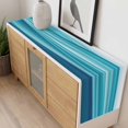 thumbnail image 4 of Turquoise Striped Table Runner - 60 Inch Long, Kitchen Dining Table Runner Dresser Scarves, Modern Abstract Art Wave Moire Gradient Farmhouse Decor for Coffee Tables Wedding Party Banquet, 4 of 8