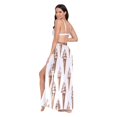 thumbnail image 3 of FORMRS Womens Beach Sarong Semi-Sheer Bikini Wrap Skirt Swimsuit Cover-ups, Brown Ice Cream Pattern, 3 of 7