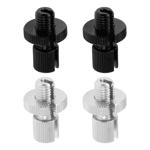 Unique Bargains 4 Pcs M10 Motorcycle Clutch Brake Cable Adjuster Screw Aluminum Alloy Brake Clutch Line Adjusting Bolt for Motorbike Scooter Black Silver Tone