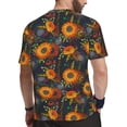 thumbnail image 2 of Wukai Sunflowers Print Men's Short-Sleeved Mesh T-Shirt,Quick-Dry Short Sleeve Workout T-Shirt-Small, 2 of 8