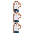 thumbnail image 1 of Minnieouse Blusa sin mangas para mujer, camisa holgada de Color sólido para niñas, ropa transpirable de baile de viaje, Top elegante de verano, Blanco SG 3Conjunto, 1 of 6