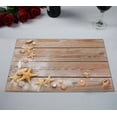 thumbnail image 2 of EREHome Frame seashells white sand rustic wooden Placemat Table Mat Cup Mat 12x18 inch,Set of 2, 2 of 2